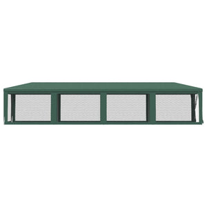 Tenda per Feste con 10 Pareti Laterali in Rete Verde 3x12m HDPE 319248