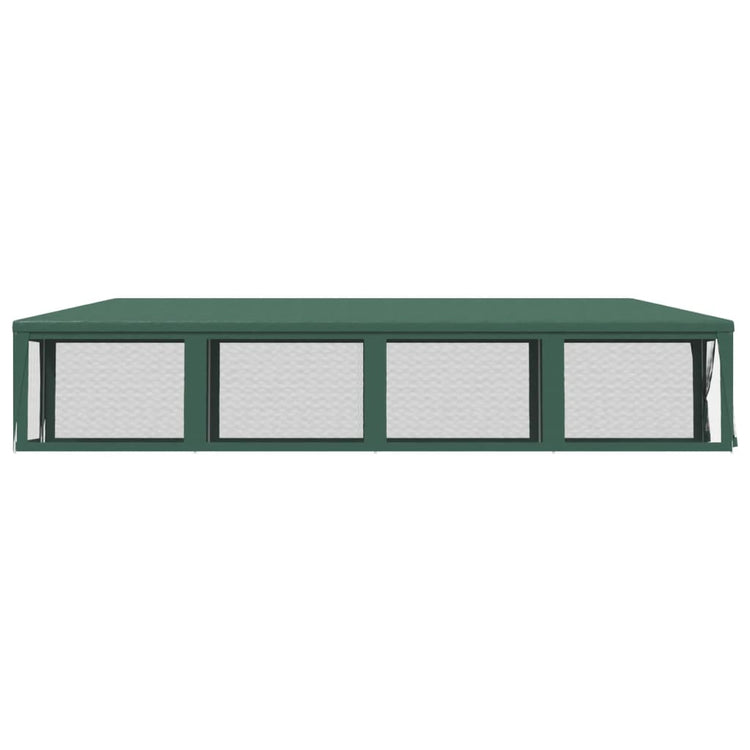 Tenda per Feste con 10 Pareti Laterali in Rete Verde 3x12m HDPE 319248