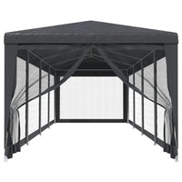 Tenda per Feste 10 Pareti Laterali in Rete Antracite 3x12m HDPE cod mxl 66298