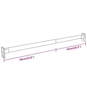 Aste Telescopiche per Armadi 4 pz Argento 58-100 cm cod mxl 65514