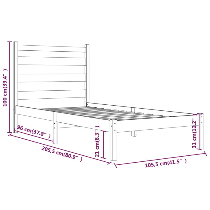 Giroletto Bianco in Legno Massello di Pino 100x200 cm cod mxl 58443