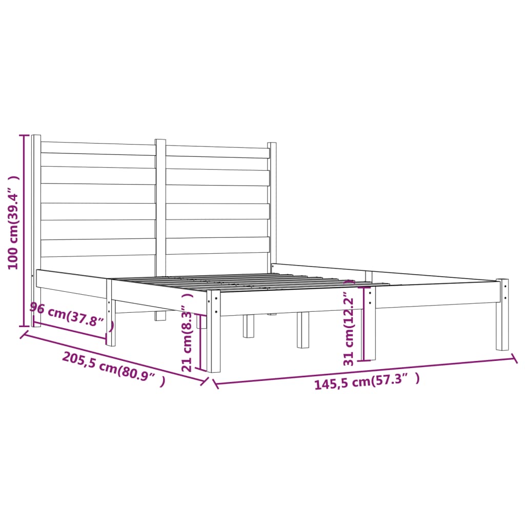 Giroletto in Legno Massello di Pino 140x200 cm cod mxl 59789