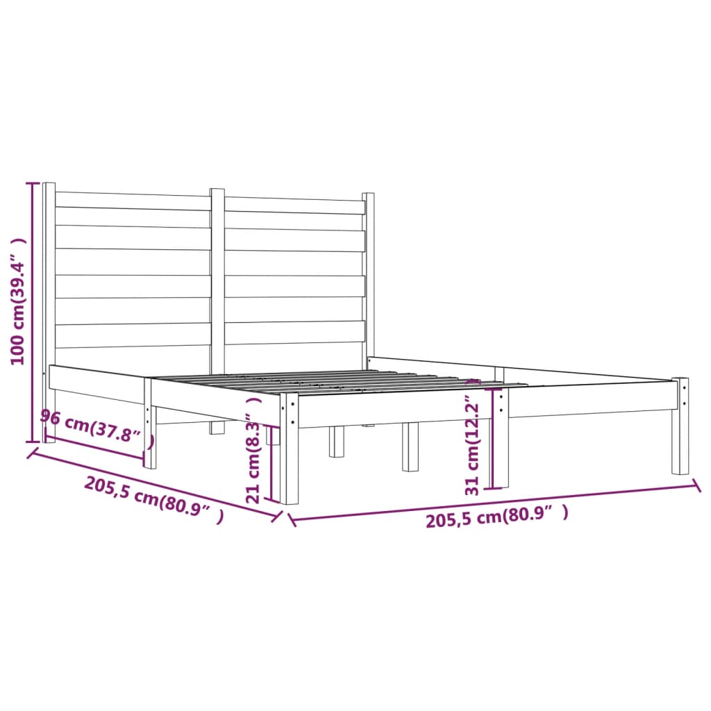 Giroletto Grigio in Legno Massello di Pino 200x200 cm cod mxl 30810