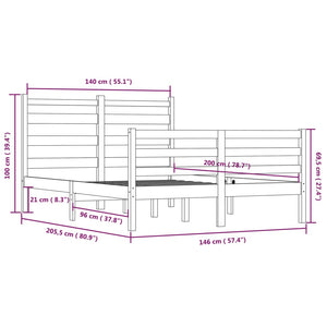 Giroletto in Legno Massello di Pino 140x200 cm cod mxl 59786