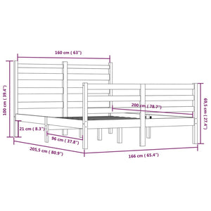 Giroletto in Legno Massello di Pino 160x200 cm cod mxl 61379