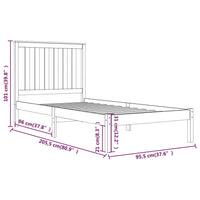 Giroletto in Legno Massello di Pino 90x200 cm 3103828