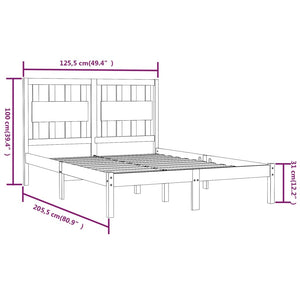 Giroletto Bianco in Legno Massello di Pino 120x200 cm 3103929