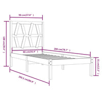 Giroletto Bianco in Legno Massello di Pino 90x200 cm cod mxl 58781