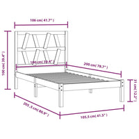 Giroletto in Legno Massello di Pino 100x200 cm 3103988