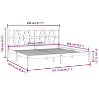 Giroletto in Legno Massello di Pino 200x200 cm 3104018