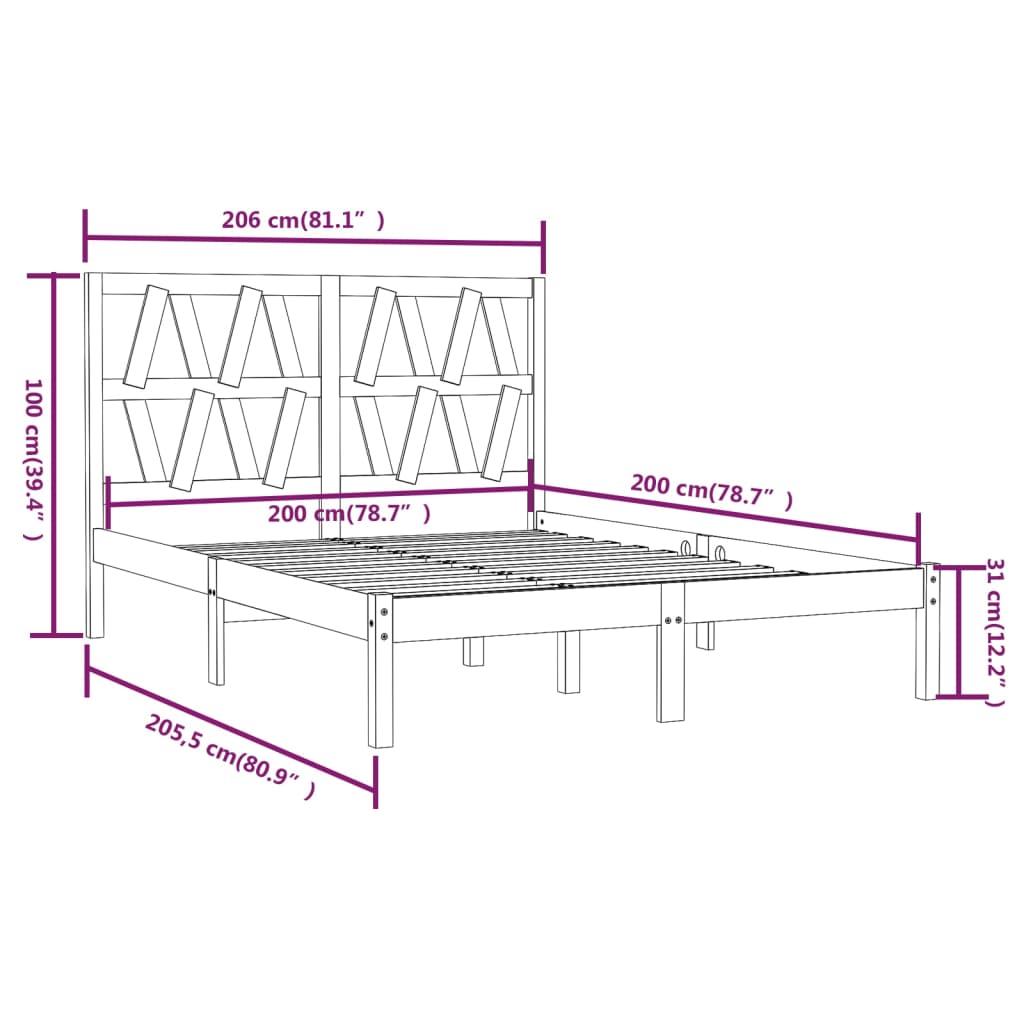 Giroletto Miele in Legno Massello di Pino 200x200 cm cod mxl 53571