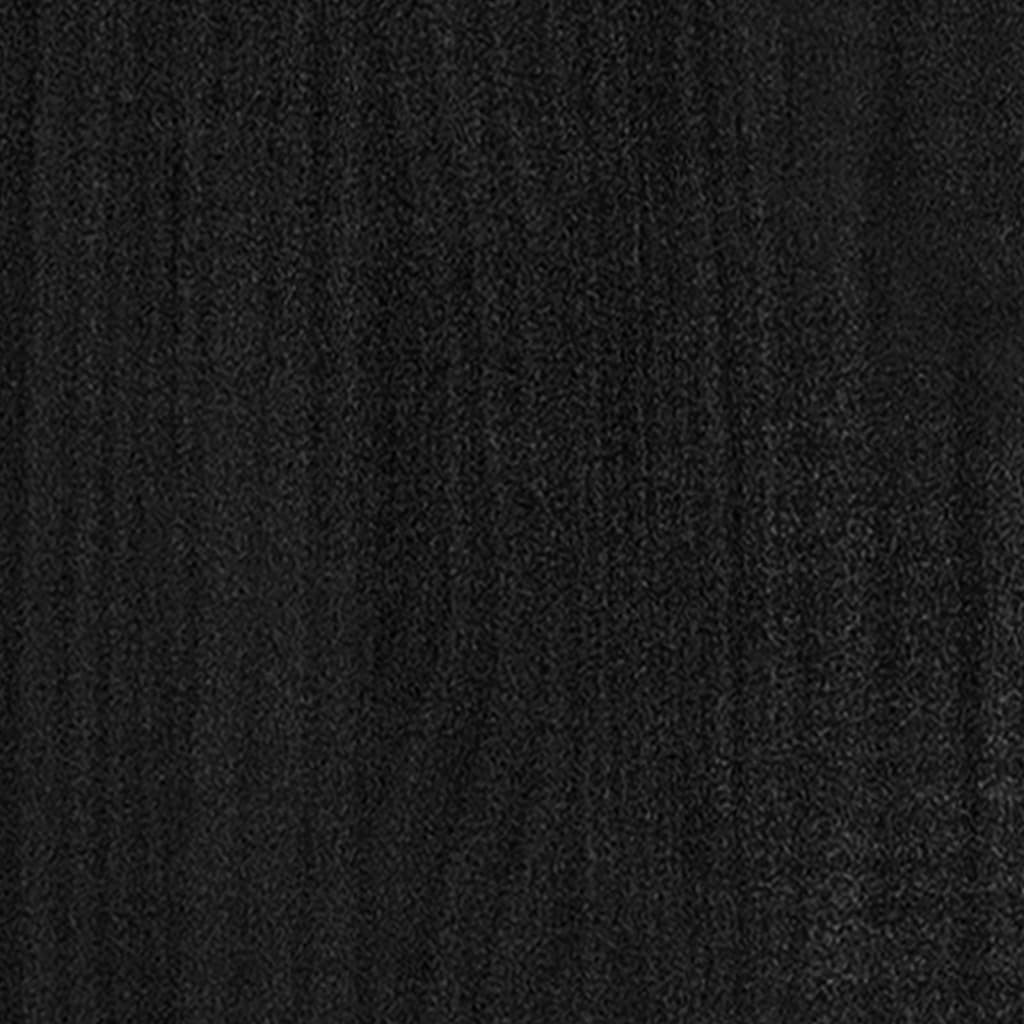 Giroletto Nero in Legno Massello 90x190 cm 3FT Single 3104032