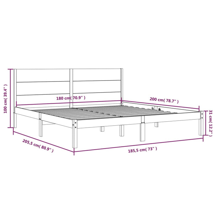 Giroletto in Legno Massello 180x200 cm Super King 3104168