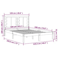 Giroletto in Legno Massello 120x190 cm 4FT Small Double cod mxl 53864