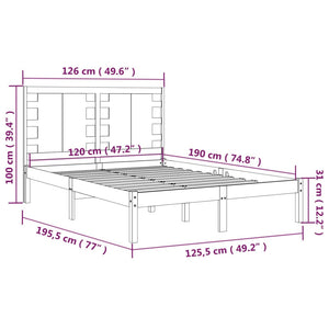 Giroletto Miele in Legno Massello 120x190 cm 4FT Small Double 3104191