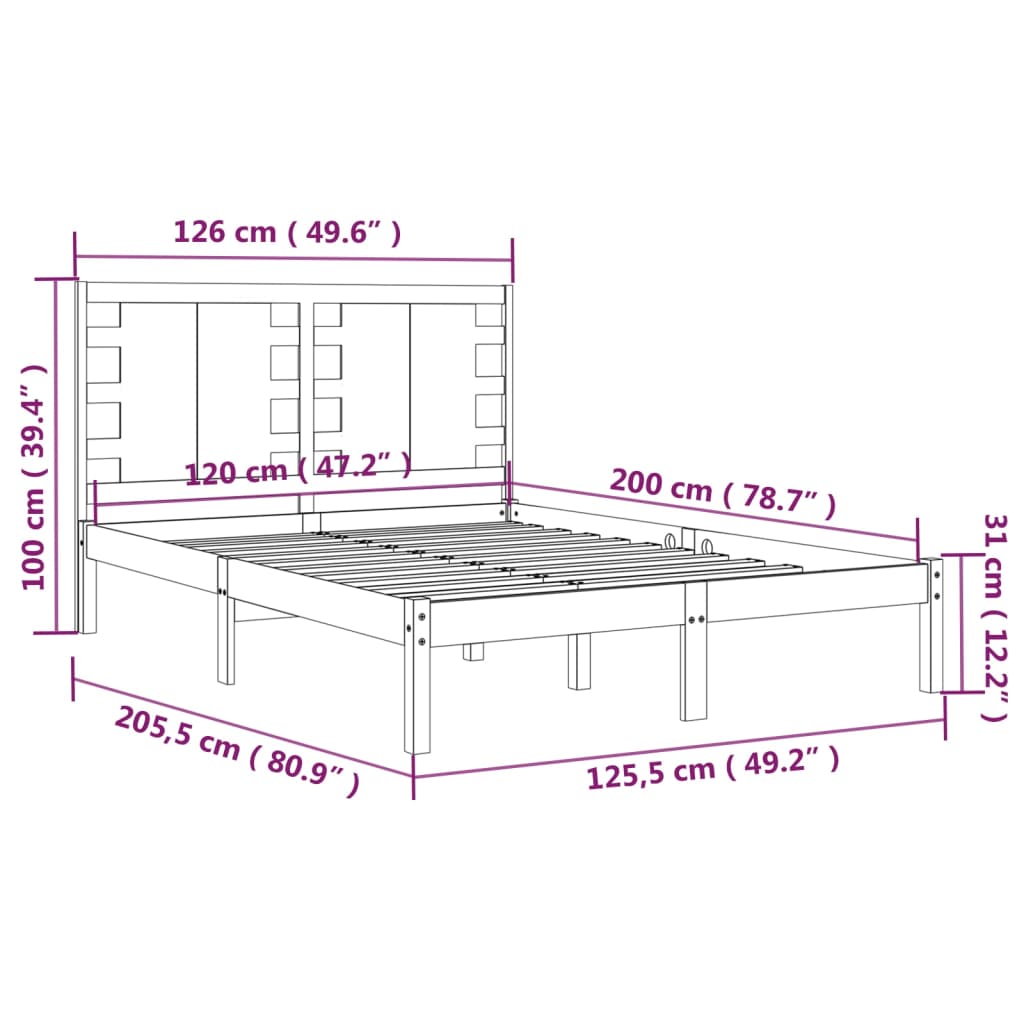 Giroletto in Legno Massello di Pino 120x200 cm cod mxl 31438