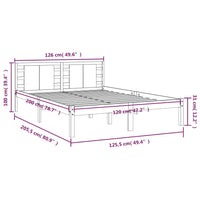 Giroletto Grigio in Legno Massello di Pino 120x200 cm 3104215