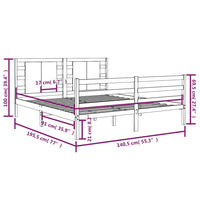 Giroletto in Legno Massello 135x190 cm Small Double 3104258