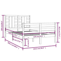 Giroletto Bianco in Legno Massello di Pino 120x200 cm cod mxl 58864