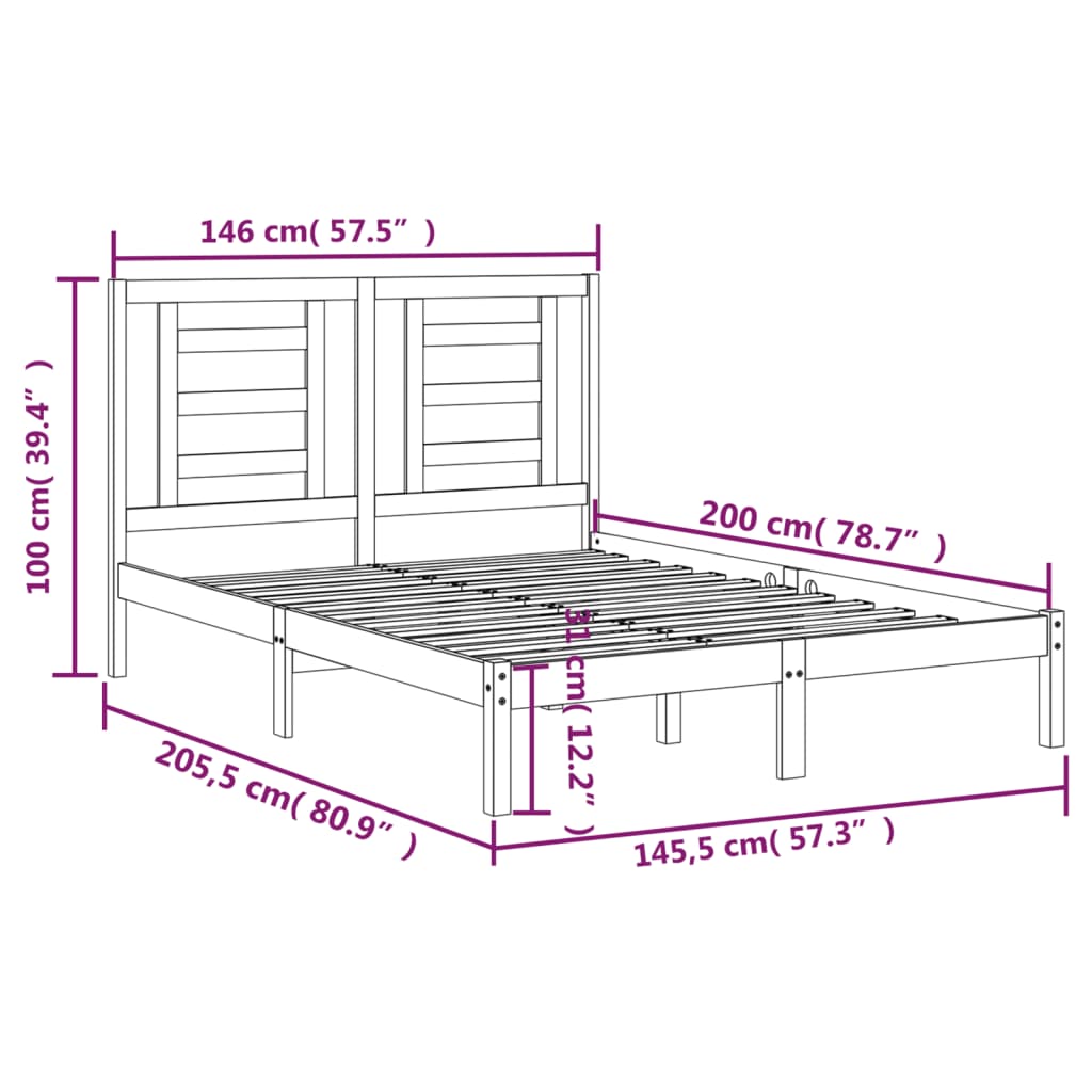 Giroletto in Legno Massello di Pino 140x200 cm cod mxl 30421