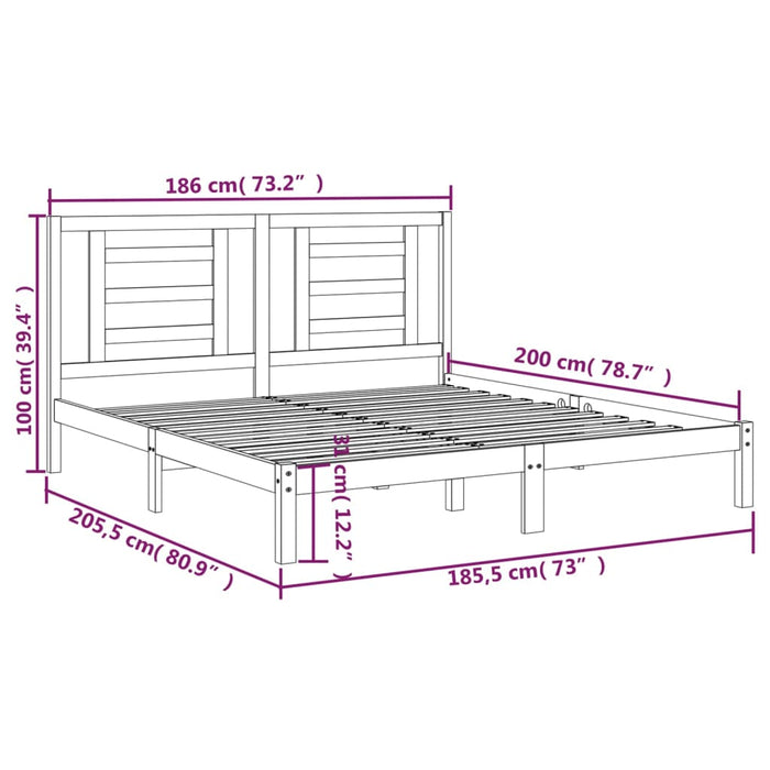 Giroletto in Legno Massello 180x200 cm 6FT Super King cod mxl 32320