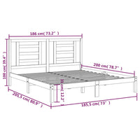 Giroletto Grigio in Legno Massello 180x200 cm 6FT Super King cod mxl 54123