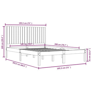 Giroletto Bianco in Legno Massello 180x200 cm 6FT Super King cod mxl 60423