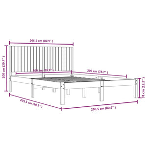 Giroletto Bianco in Legno Massello di Pino 200x200 cm cod mxl 65254