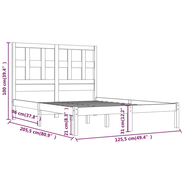 Giroletto Miele in Legno Massello di Pino 120x200 cm 3104476