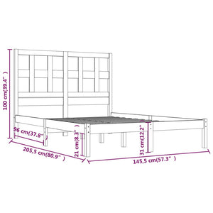 Giroletto senza Materasso 140x200 cm in Legno Massello di Pino 3104478