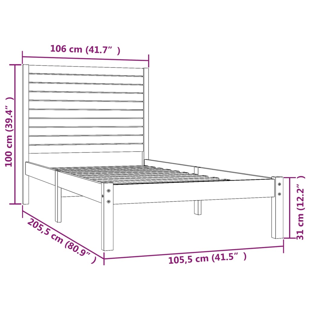 Giroletto in Legno Massello 100x200 cm 3104598