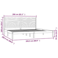 Giroletto Bianco in Legno Massello 200x200 cm 3104629