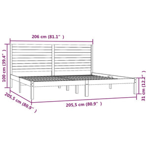 Giroletto Bianco in Legno Massello 200x200 cm 3104629