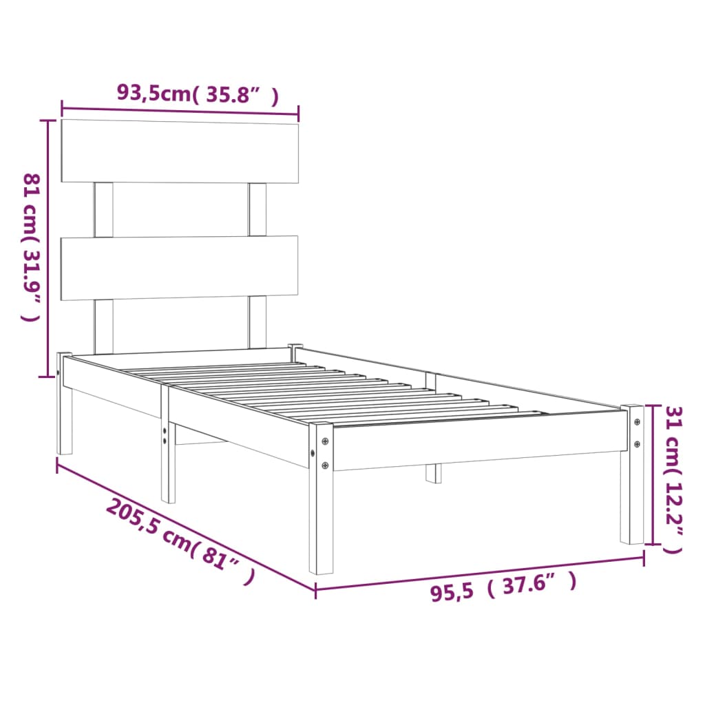 Giroletto in Legno Massello 90x200 cm cod mxl 59768