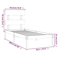 Giroletto in Legno Massello 90x200 cm cod mxl 59768