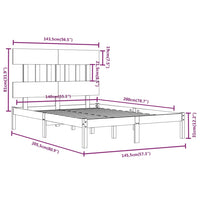 Giroletto Miele in Legno Massello 140x200 cm 3104741