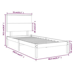 Giroletto in Legno Massello 75x190 cm Small Single 3104763