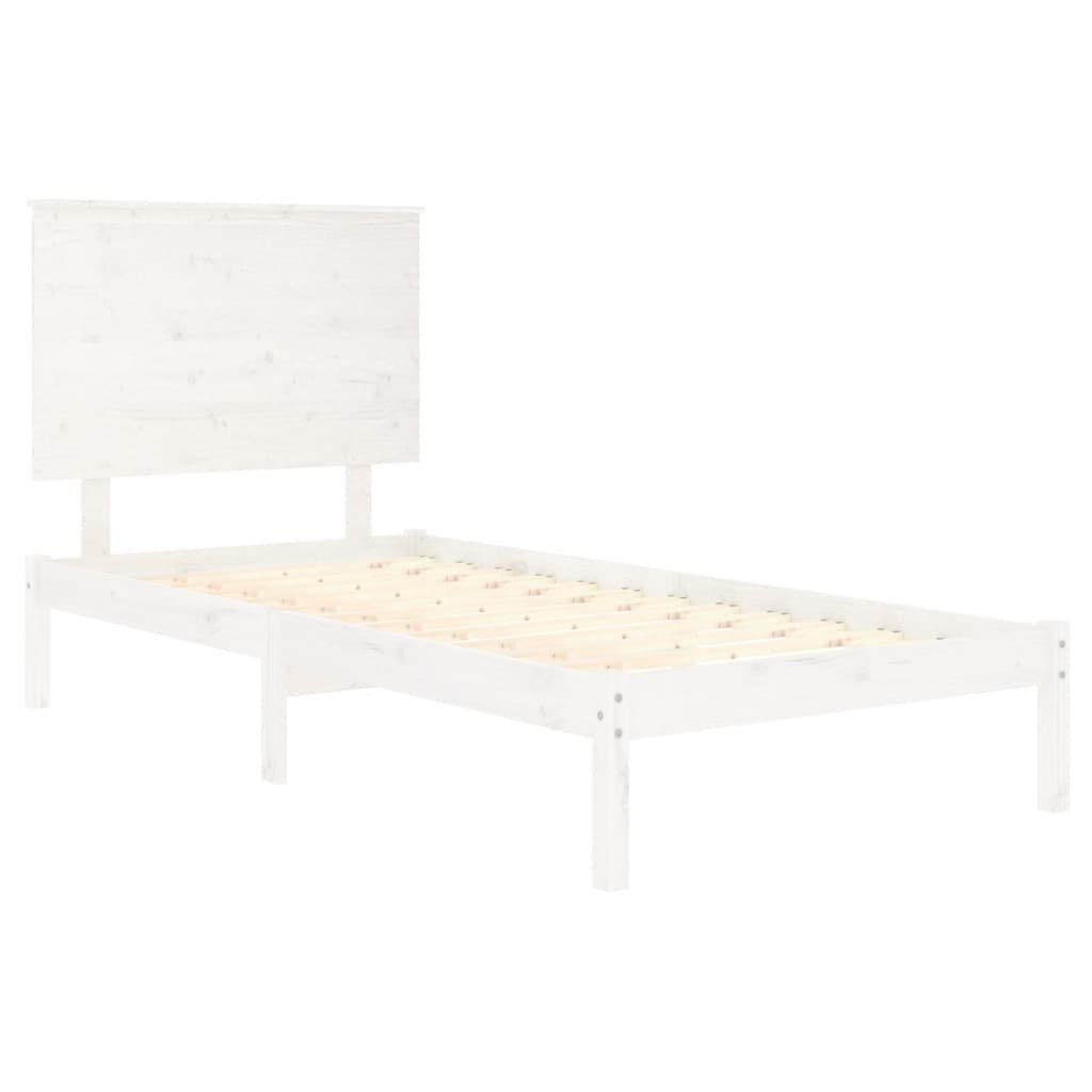 Giroletto Bianco in Legno Massello di Pino 90x200 cm 3104789