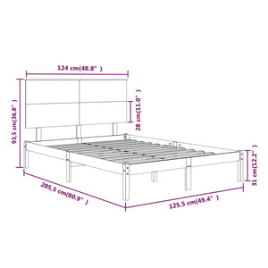 Giroletto Grigio in Legno Massello di Pino 120x200 cm 3104800