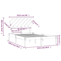 Giroletto Bianco 120x190 cm 4FT Small Double in Legno Massello cod mxl 64515