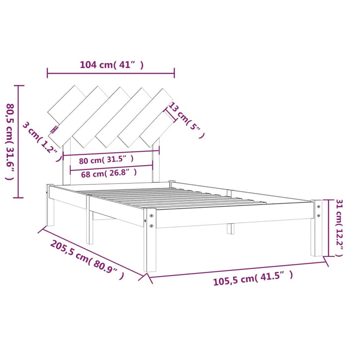 Giroletto Bianco 100x200 cm in Legno Massello 3104859