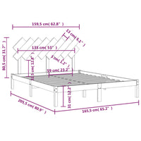 Giroletto 160x200 cm in Legno Massello 3104878