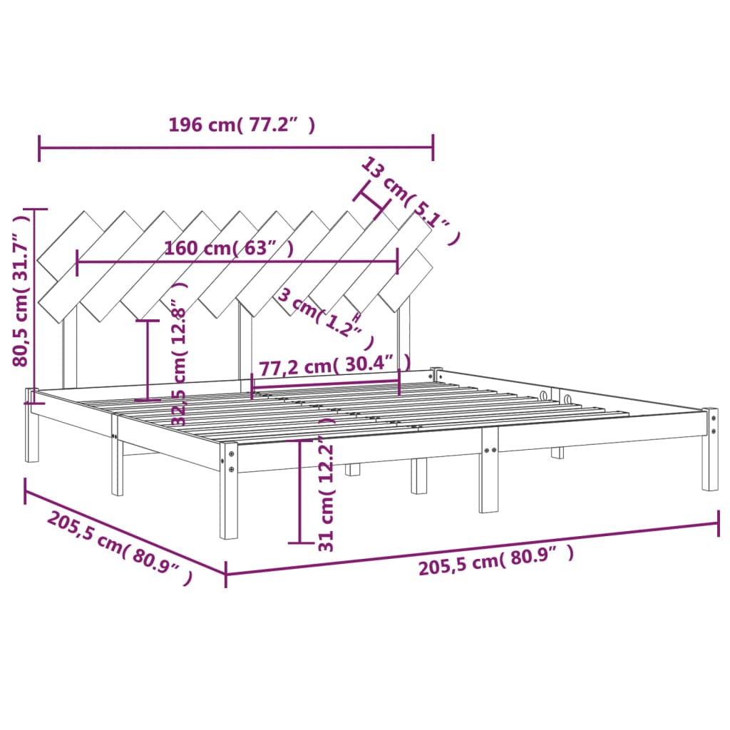 Giroletto 200x200 cm in Legno Massello cod mxl 53655