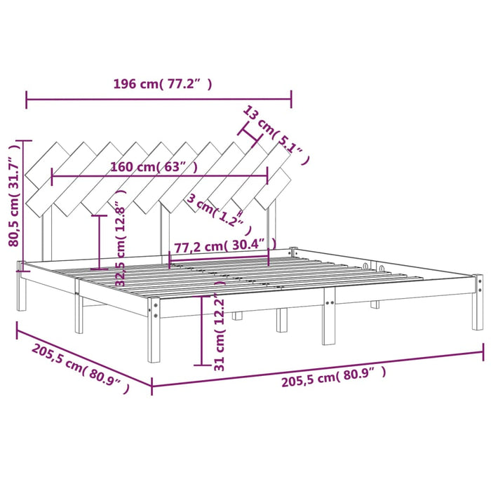 Giroletto 200x200 cm in Legno Massello cod mxl 53655