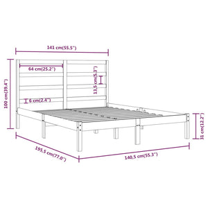 Giroletto in Legno Massello 135x190 cm 4FT6 Double cod mxl 57412