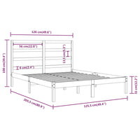 Giroletto Bianco in Legno Massello di Pino 120x200 cm 3104929