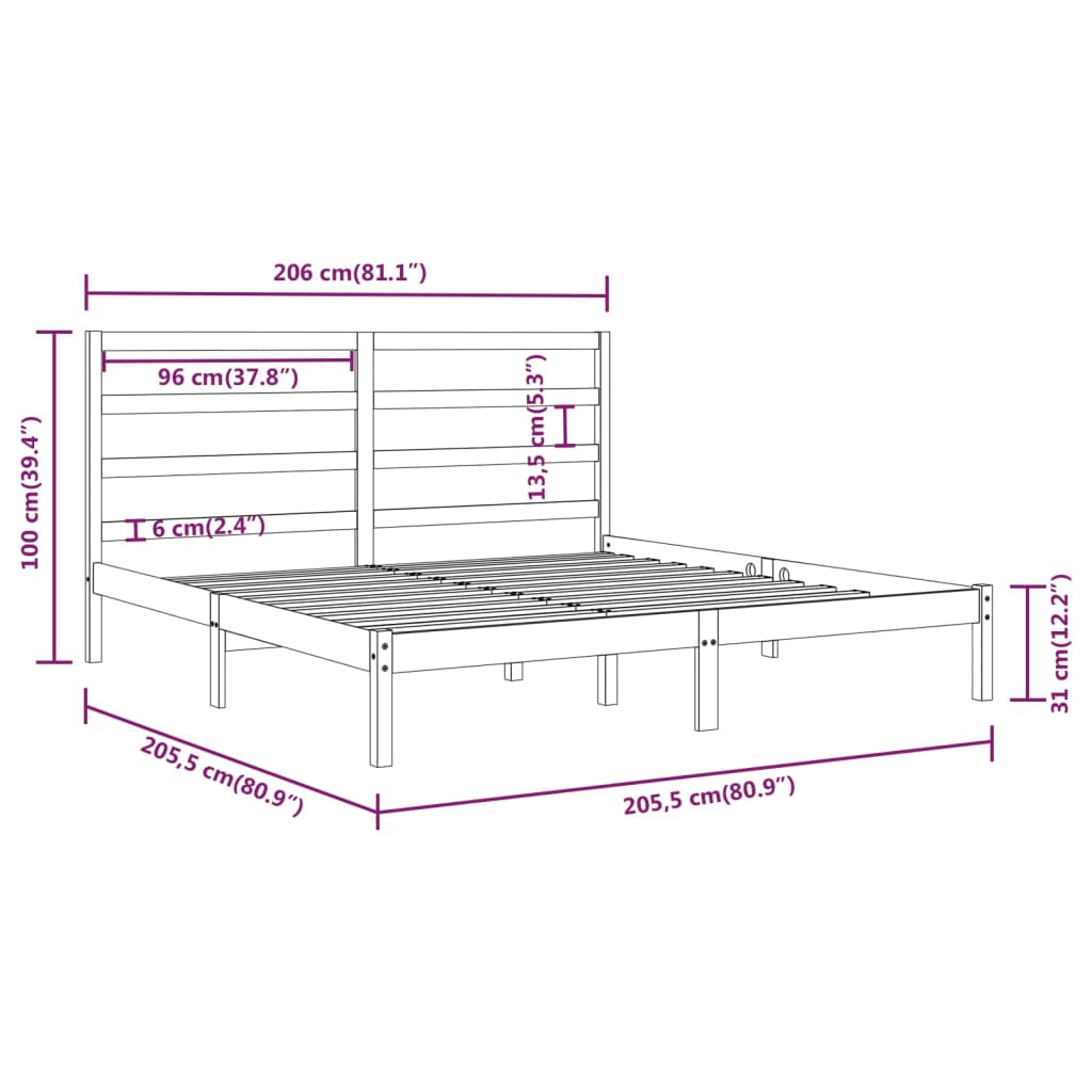 Giroletto in Legno Massello di Pino 200x200 cm cod mxl 57366