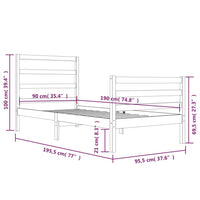 Giroletto in Legno Massello di Pino 90x190 cm Single 3104971