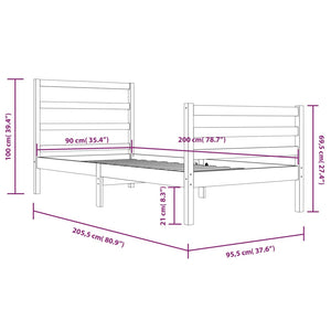 Giroletto in Legno Massello di Pino 90x200 cm cod mxl 62167