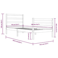 Giroletto Miele in Legno Massello di Pino 90x200 cm cod mxl 30762